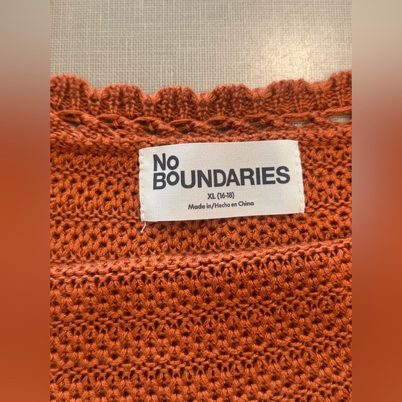 No Boundaries Orange Ribbed Sleeveless Camisole - Picture 4 of 4
